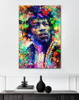 Plakat - Jimi Hendrix streetart - admen.dk