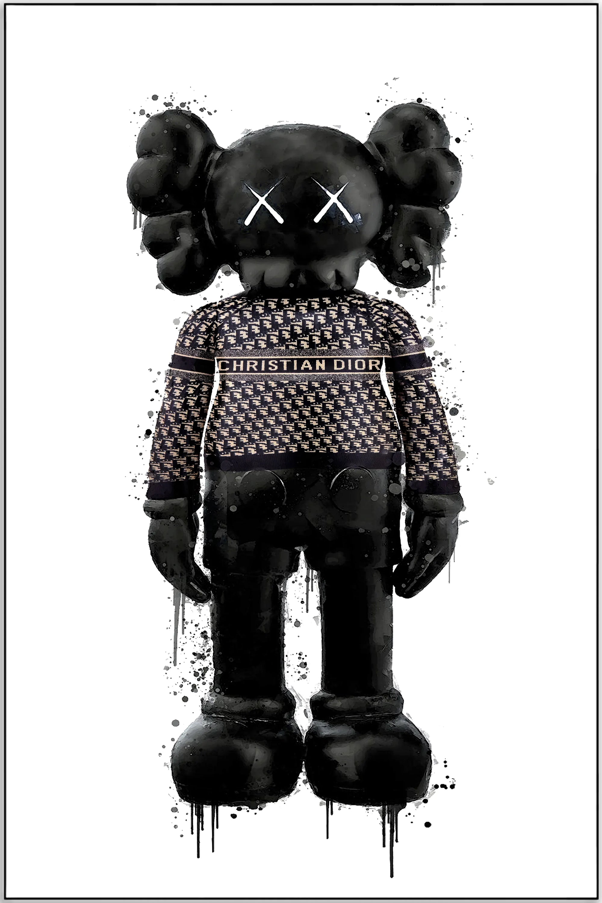 Plakat - Kaws i Dior outfit - admen.dk