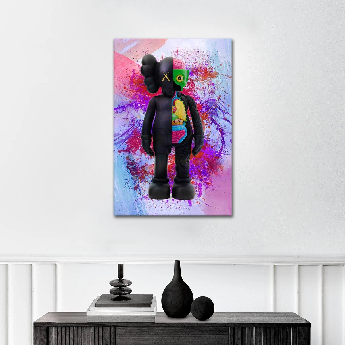 Plakat - Kaws i half body kunst - admen.dk