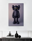 Plakat - Kaws i sort kunst - admen.dk