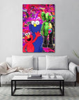 Plakat - Kaws og Elmo street art kunst - admen.dk