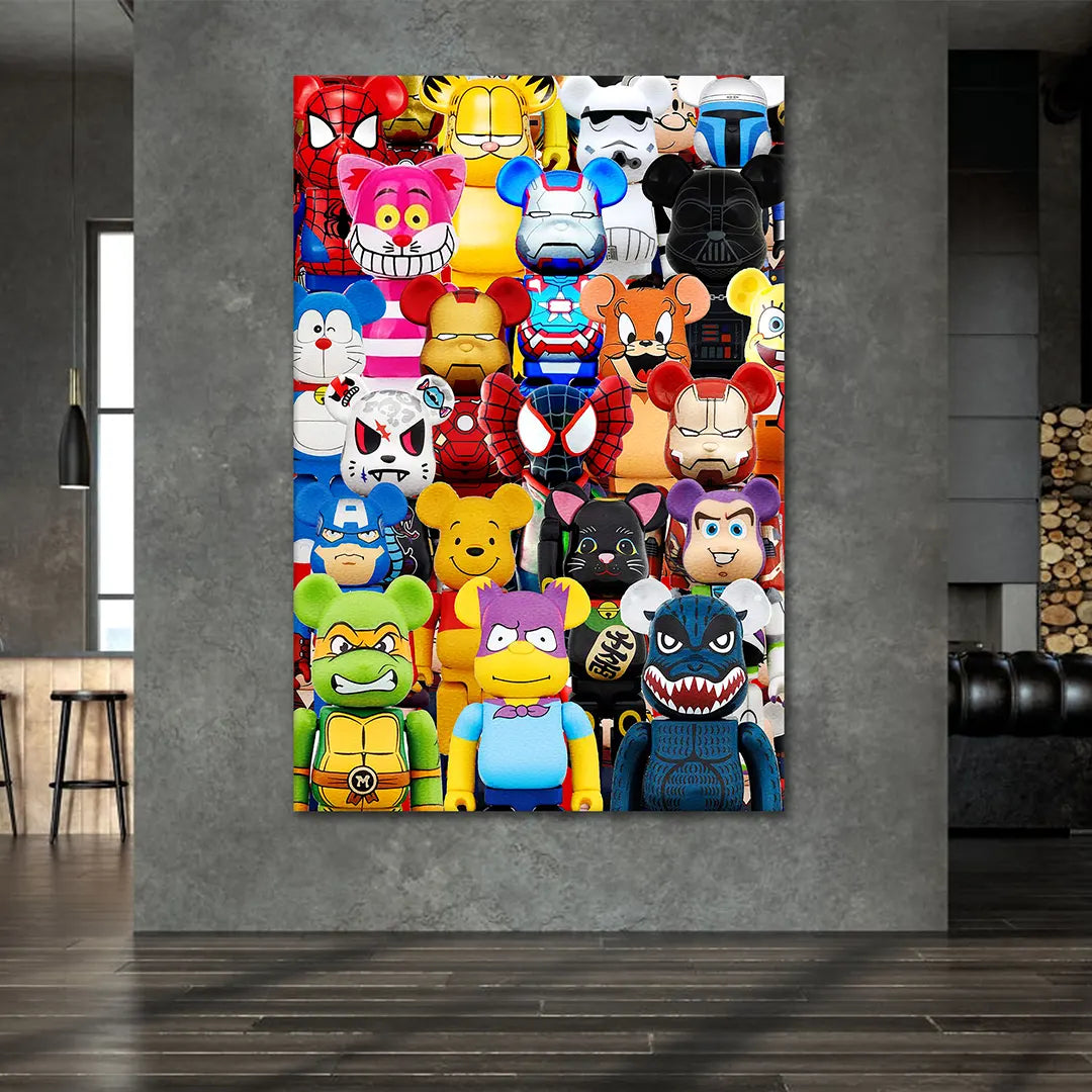 Plakat - Kaws superheroes kunst - admen.dk