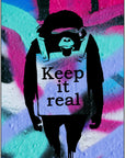 Plakat - Keep it real monkey citat - admen.dk