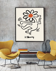 Plakat - Keith Haring flowers kunst - admen.dk