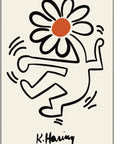 Plakat - Keith Haring flowers kunst - admen.dk