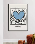 Plakat - Keith Haring heart kunst - admen.dk