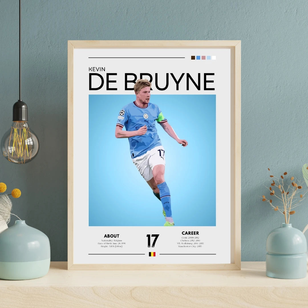 Plakat - Kevin De Bruyne grafisk look - Admen.dk