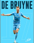 Plakat - Kevin De Bruyne i farve