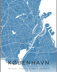 Plakat - København - blå - admen.dk