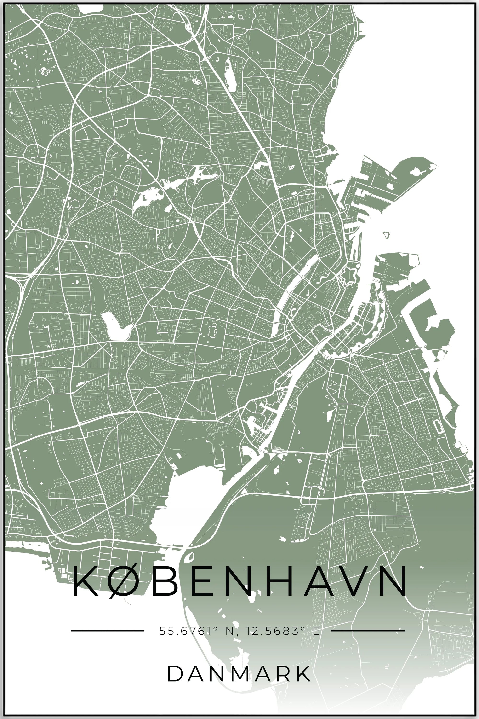 Plakat - København - grøn - admen.dk