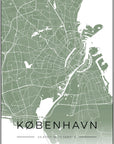 Plakat - København - grøn - admen.dk