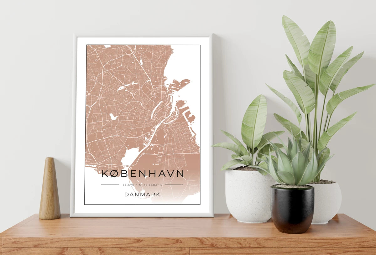 Plakat - København - rød - admen.dk