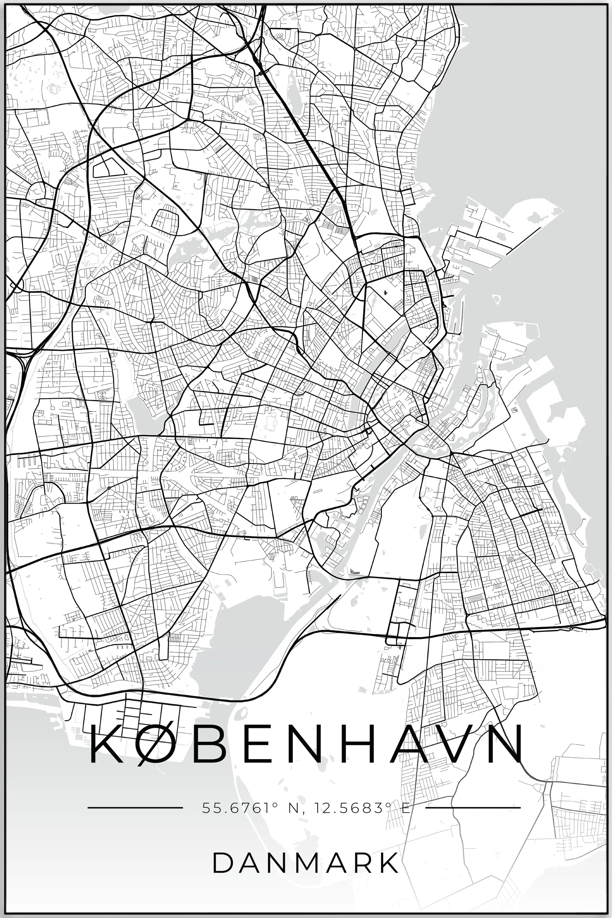 Plakat - København - sort - admen.dk