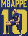 Plakat - Kylian Mbappe 10 - admen.dk