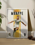 Poster - Kylian Mbappe Real Madrid in stripes