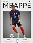 Plakat - Kylian Mbappe grafisk style - Admen.dk