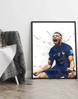 Plakat - Kylian Mbappe i brøl - admen.dk