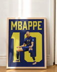 Plakat - Kylian Mbappe 10 - admen.dk