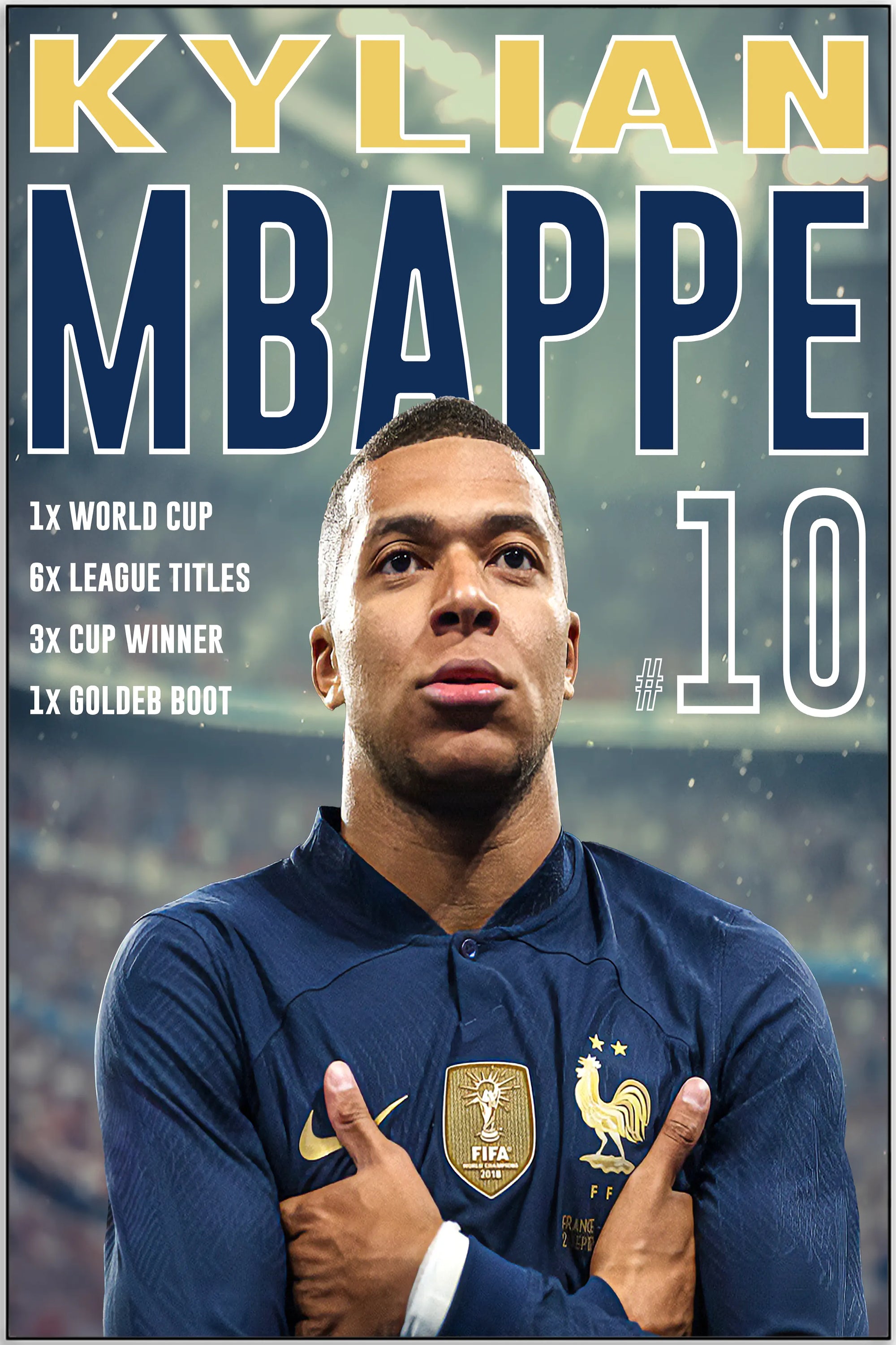 Plakat - Kylian Mbappe style - admen.dk