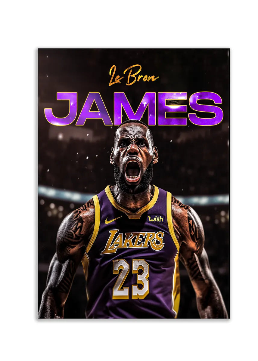 Plakat - Lebron James i brøl - admen.dk