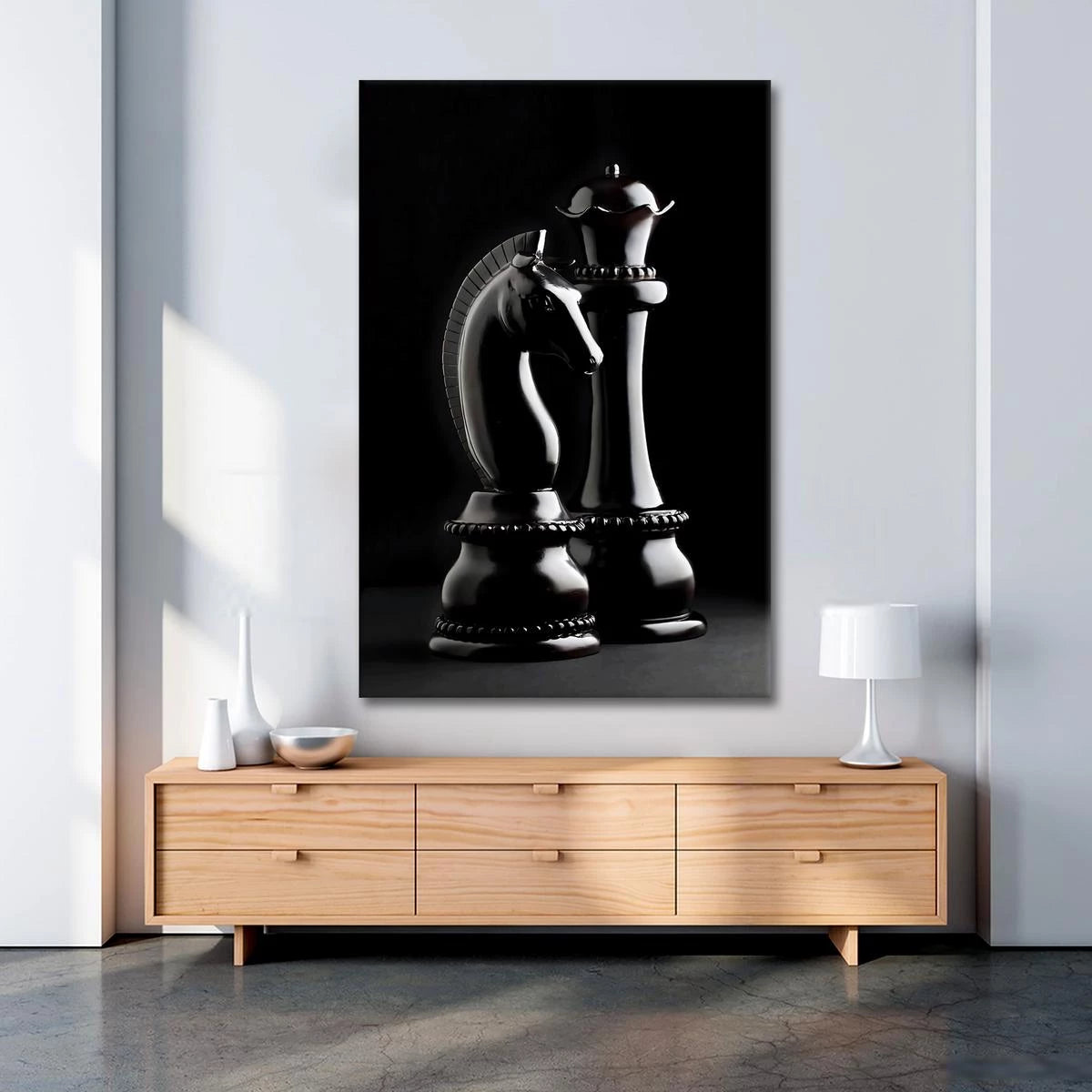 Plakat - Lets play chess kunst - admen.dk