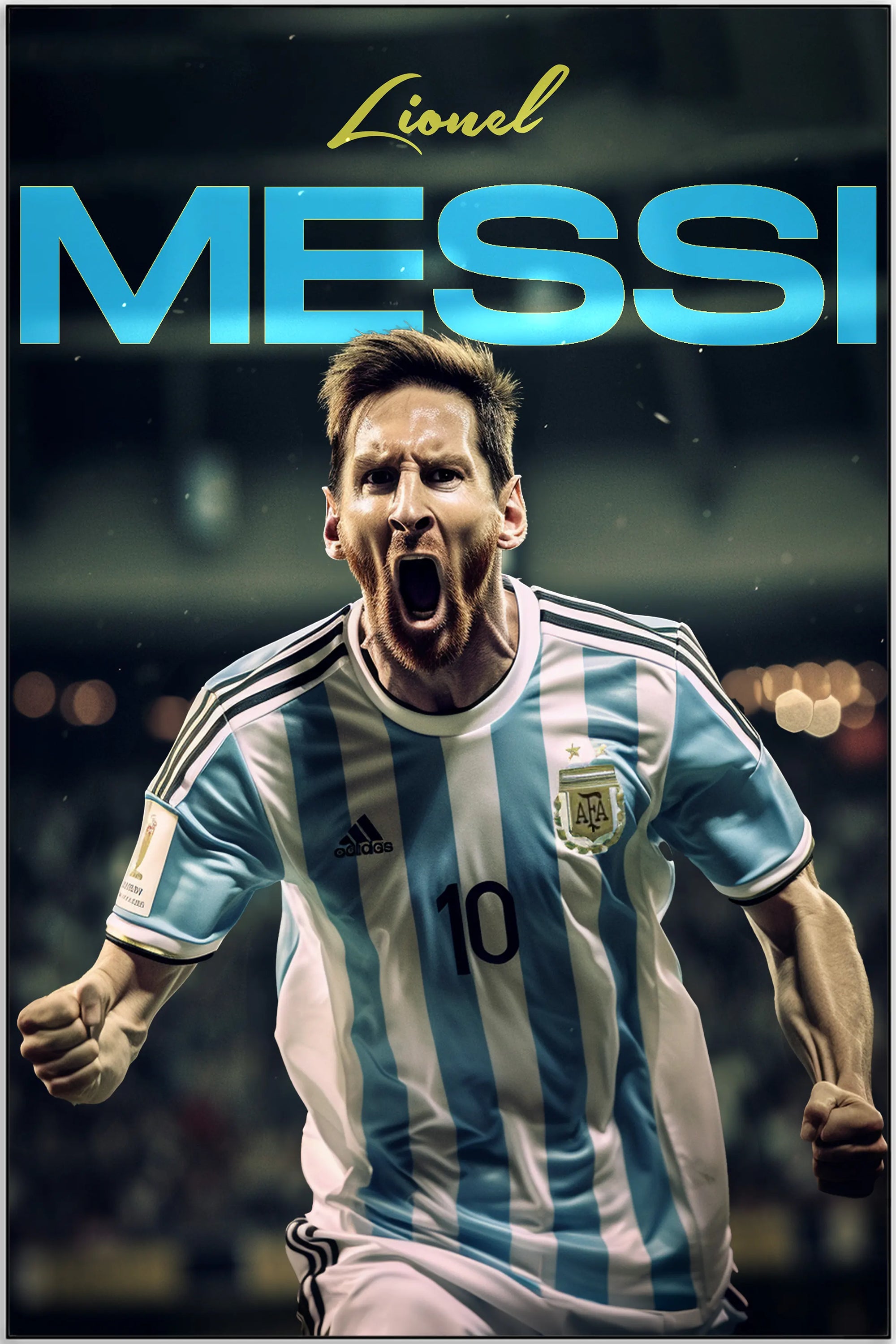 Plakat - Lionel Messi Argentina kunst - admen.dk