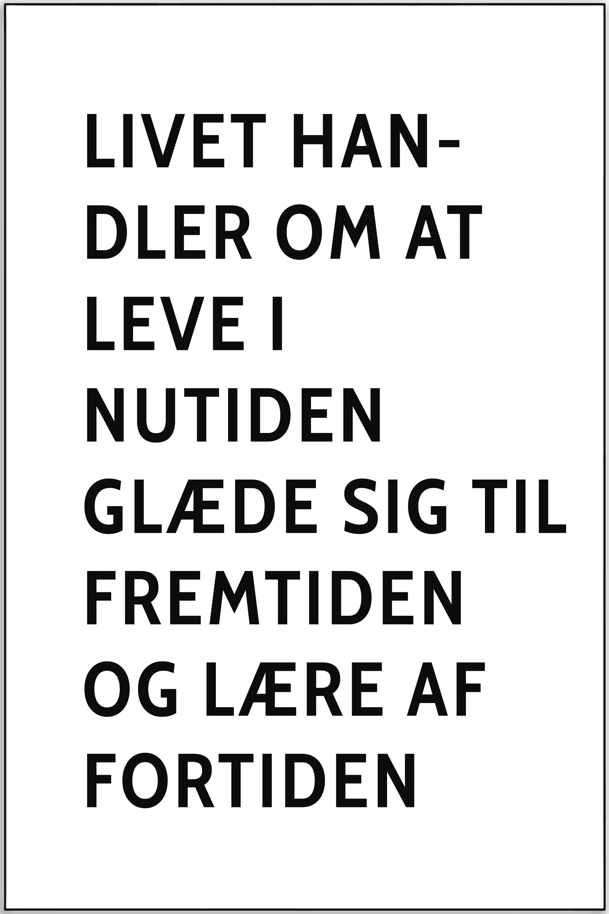 Plakat - Livet handler om - admen.dk