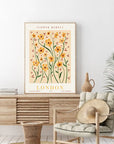 Plakat - London creme - Flower market - admen.dk