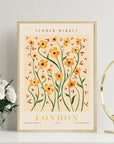 Poster - London yellow - Flower market