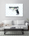 Plakat - Louis Vuitton grafisk pistol - admen.dk