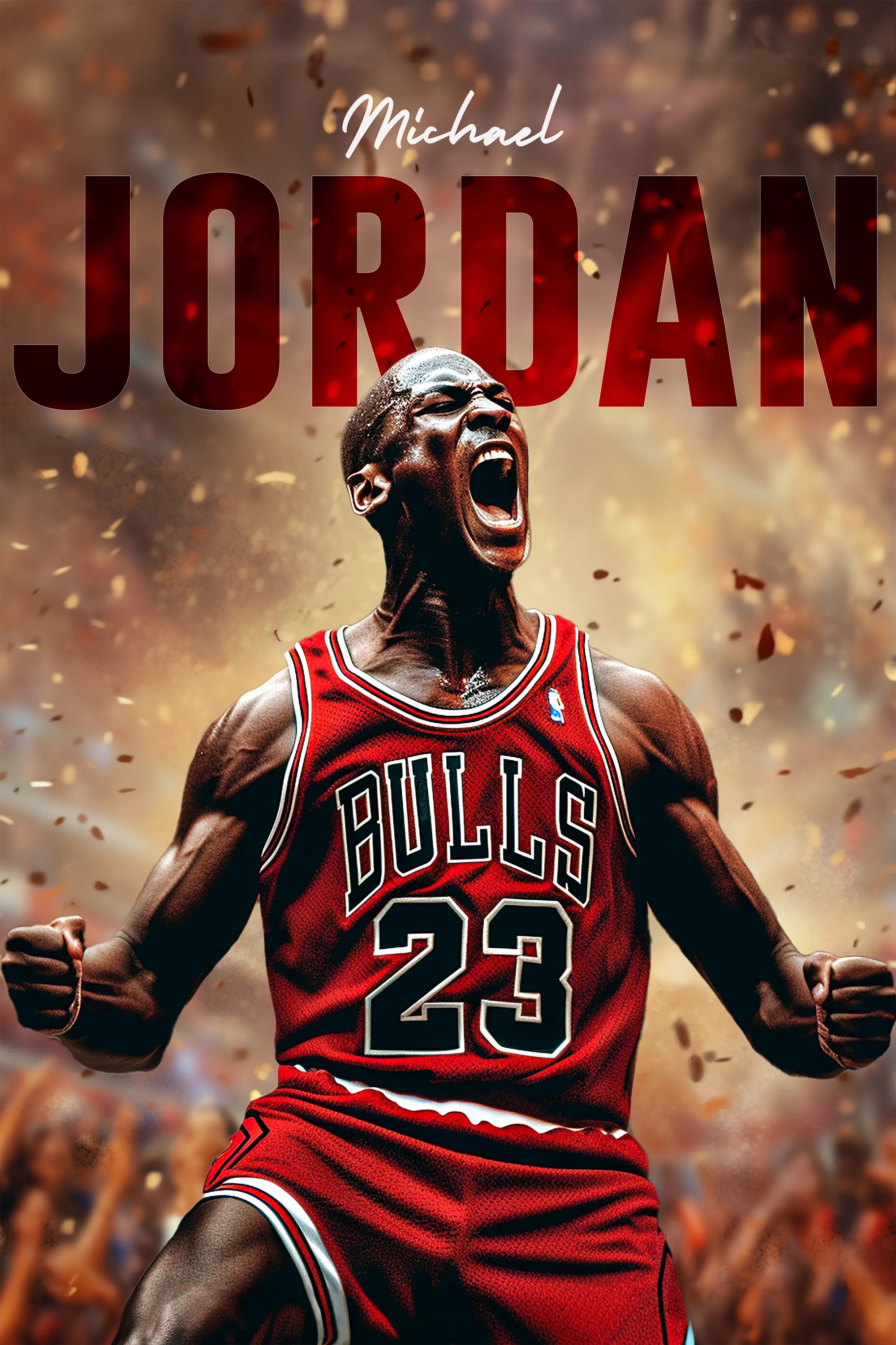 Plakat - Michael Jordan i jubel - admen.dk