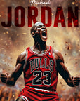 Plakat - Michael Jordan i jubel - admen.dk