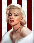 Canvas - Marilyn Monroe med pels - admen.dk