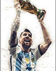 Plakat - Messi - Guld og Argentina - admen.dk