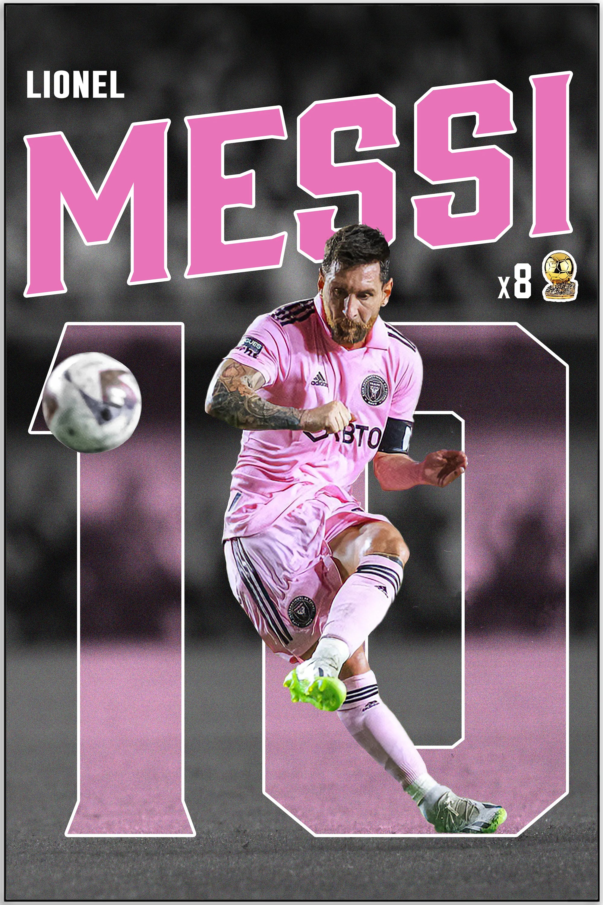 Plakat - Messi Inter Miami kunst - admen.dk