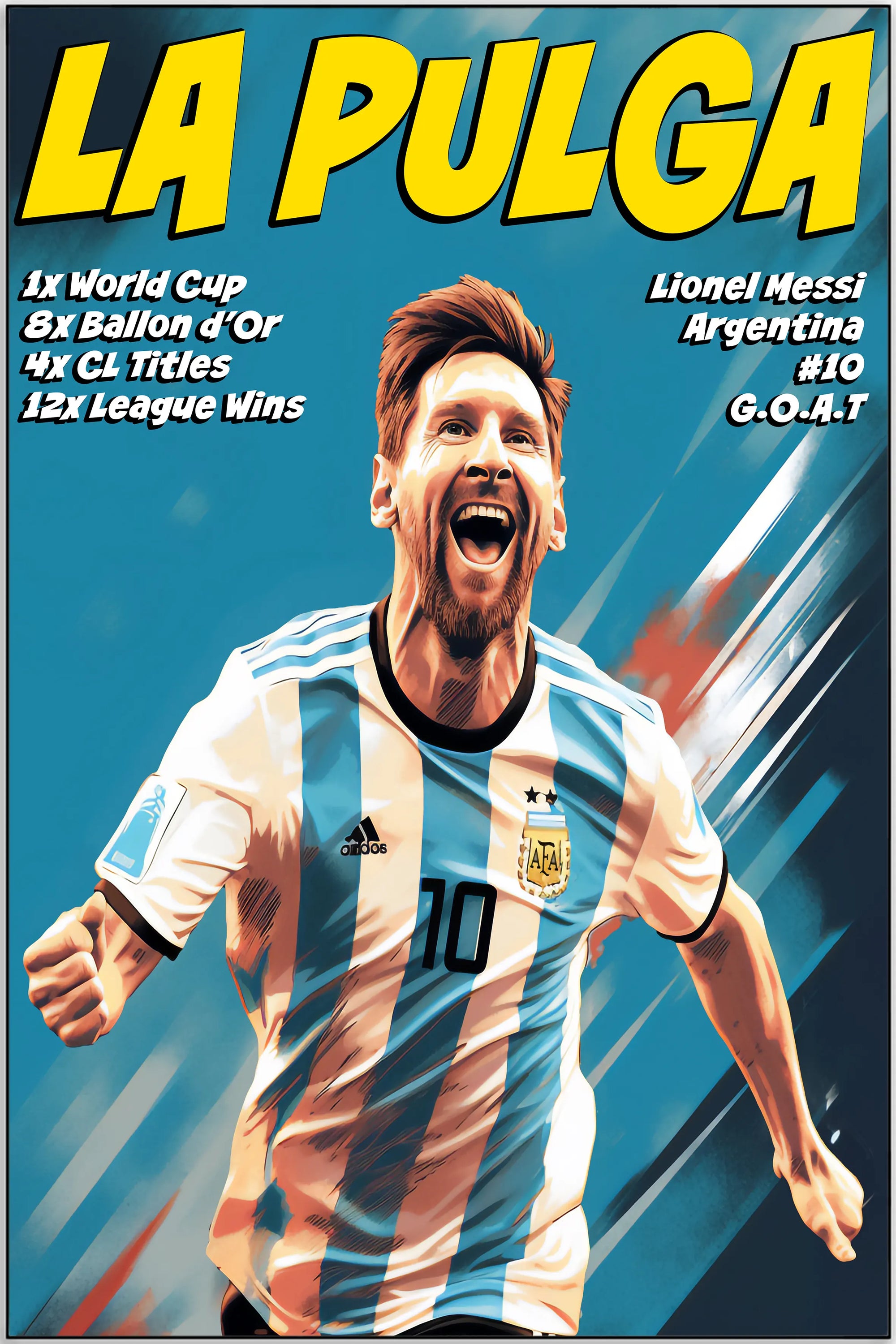 Plakat - Messi La Pulga - admen.dk