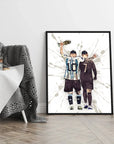 Plakat - Messi og Ronaldo worldcup kunst - admen.dk