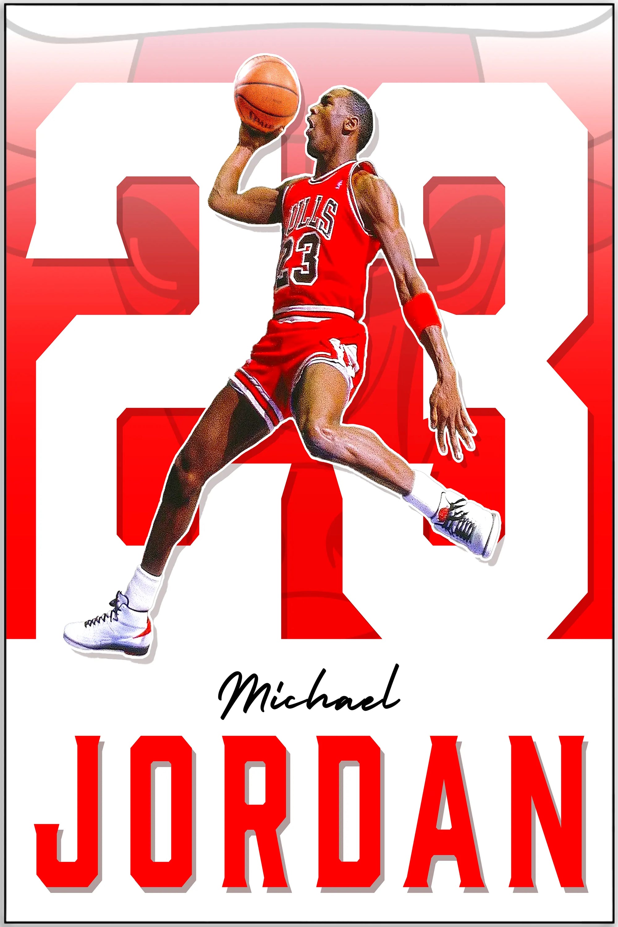 Plakat - Michael Jordan i bevægelse - admen.dk