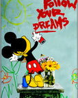 Canvas - Mickey Follow your dreams kunst - admen.dk