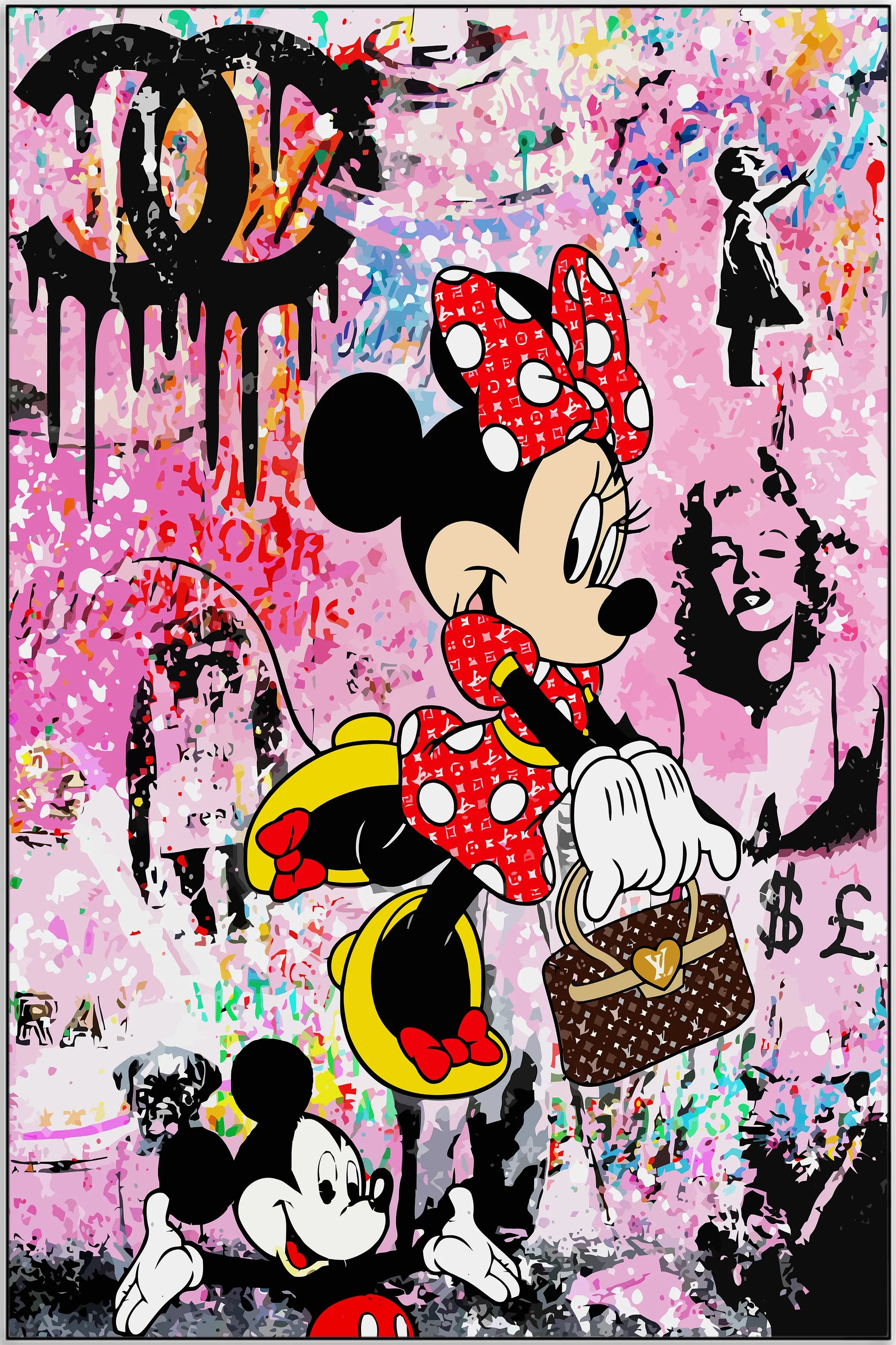 Plakat - Minnie Chanel street art kunst - admen.dk