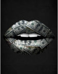 Plakat - Money lips kunst - admen.dk