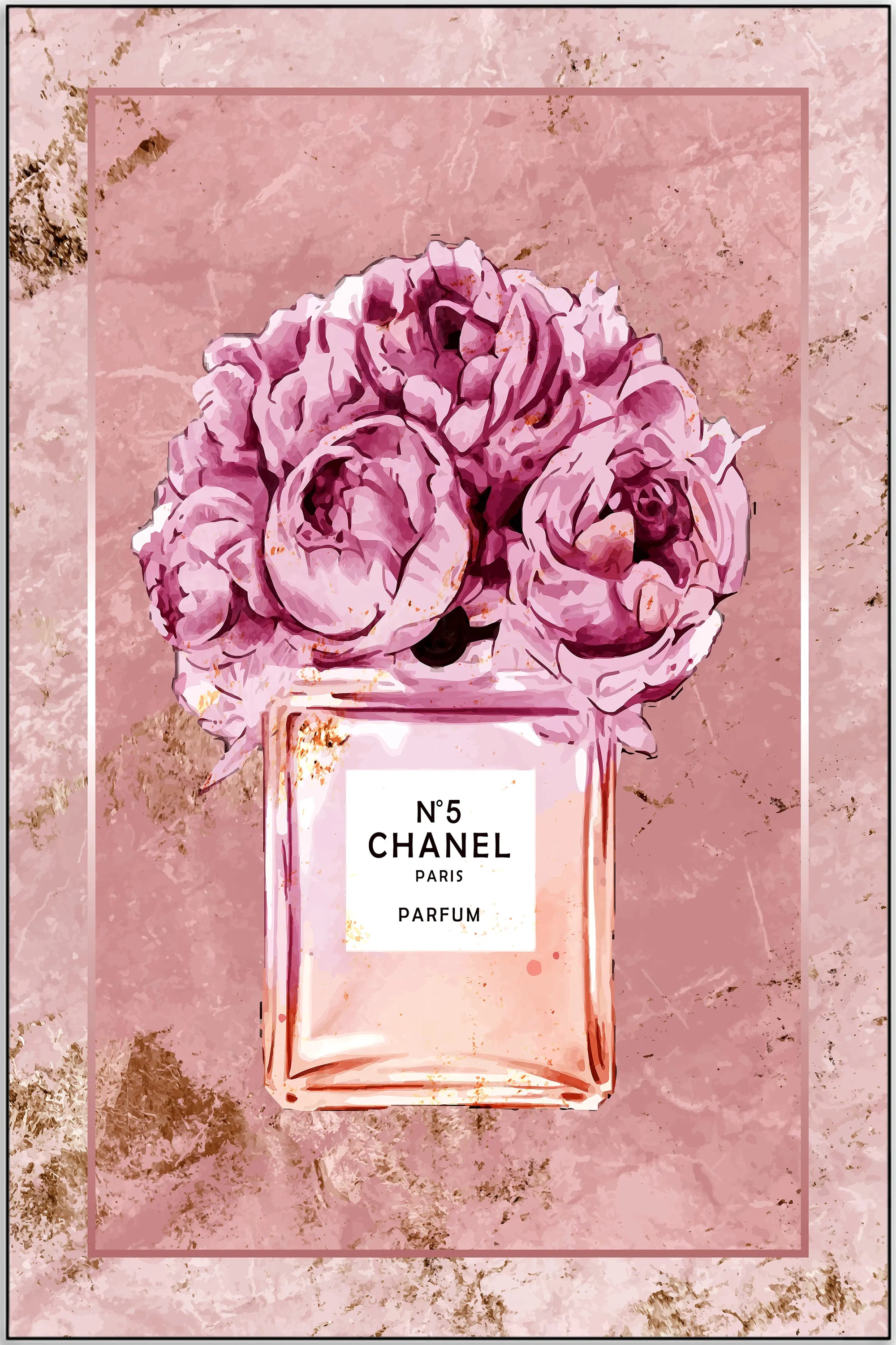 Plakat - Pink Chanel kunst - admen.dk