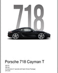 Poster - Porsche 718 Cayman Black art