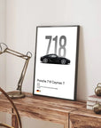 Poster - Porsche 718 Cayman Black art