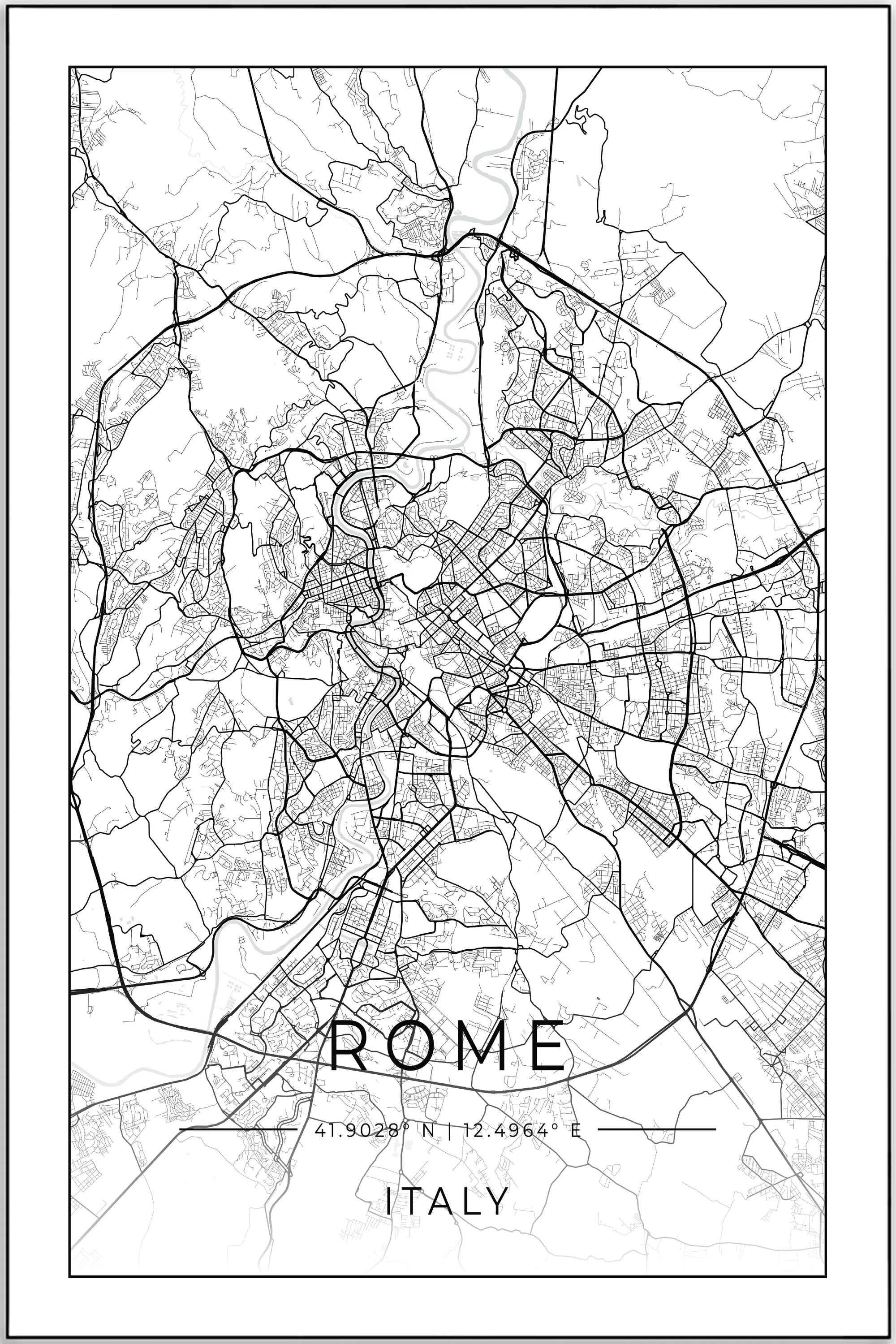 Plakat - Rome kort - admen.dk