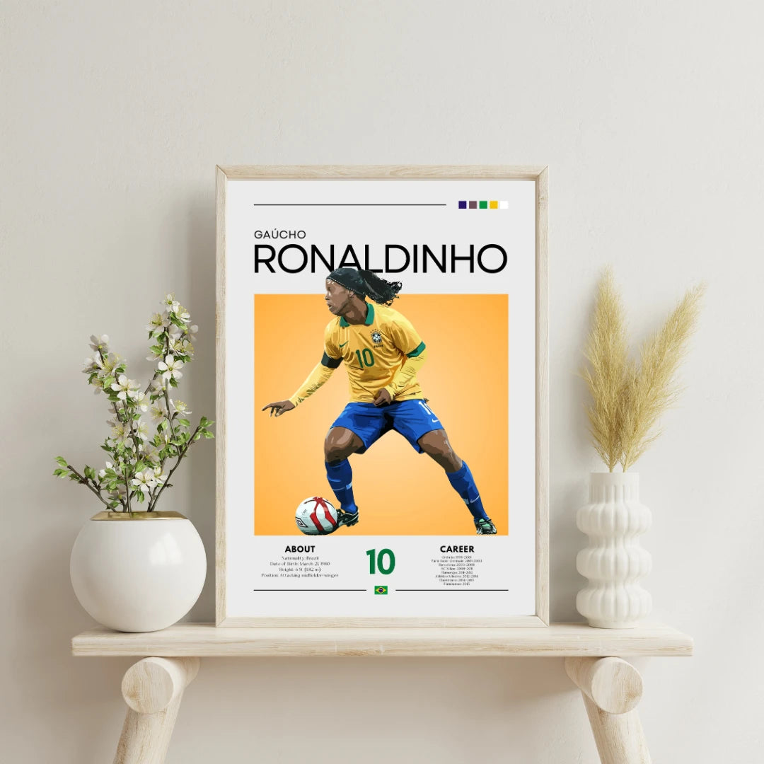 Plakat - Ronaldinho i aktion