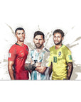 Poster - Ronaldo, Messi and Neymar art