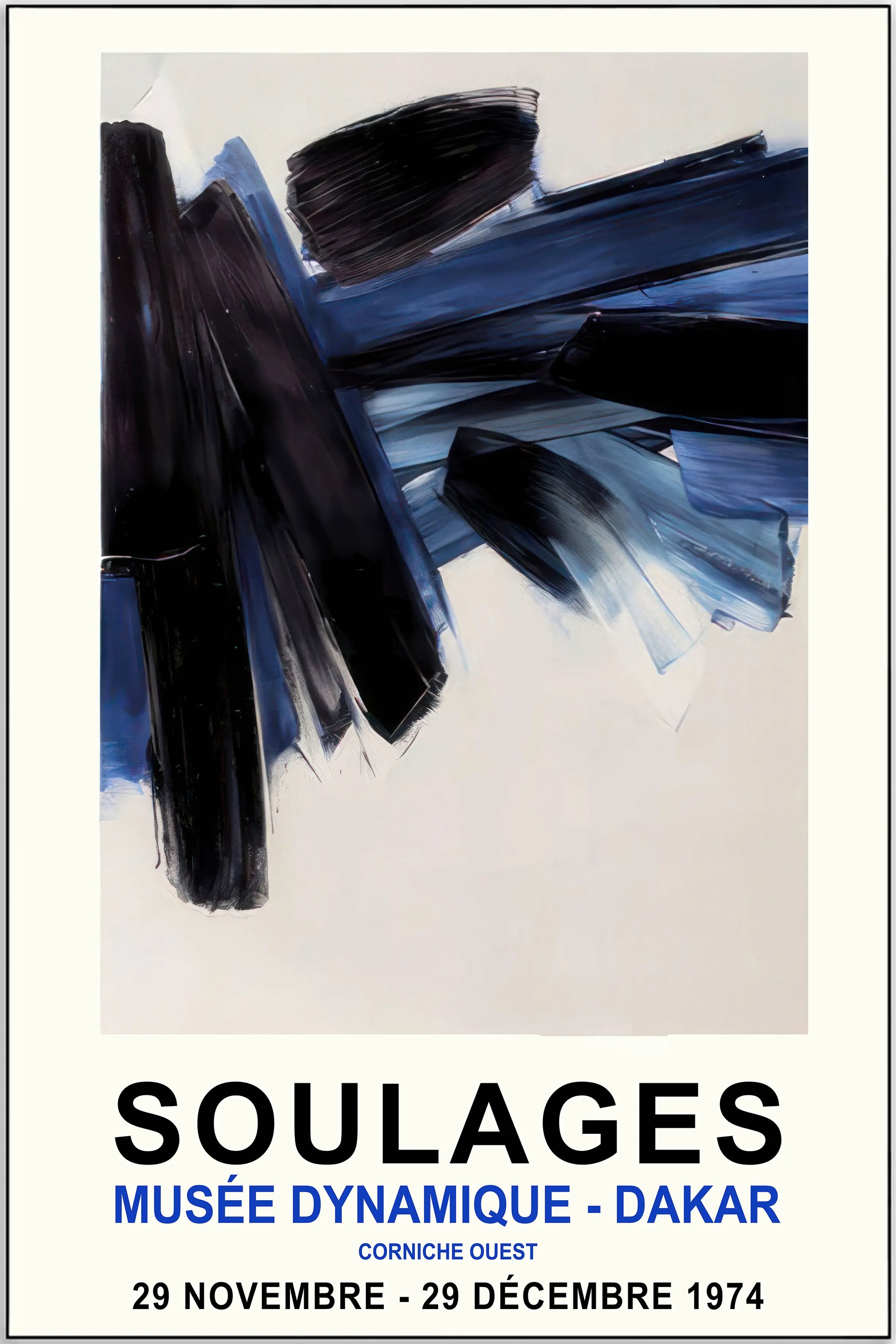 Plakat - Soulages Musee Dynamique kunst - admen.dk