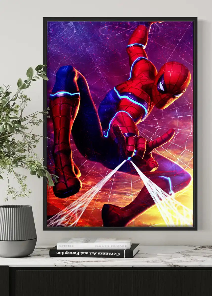 Plakat - Spiderman svingende - admen.dk