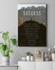 Plakat - Success hard work citat - admen.dk